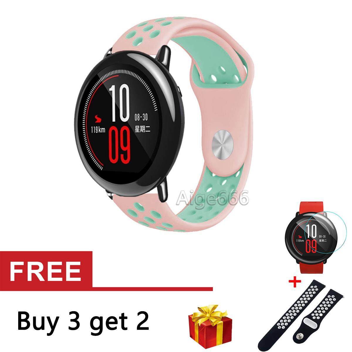 22 Mm Lembut Penggantian Silikon Tali Anda Huami Amazfit Pace Pintar Selai Tangan