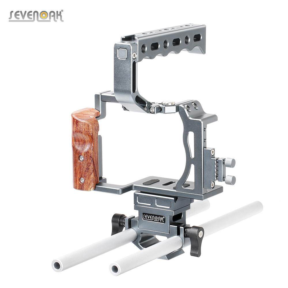 Sevenoak SK-A7C1 Profesional Video DSLR Kerangka Kamera Kit dengan Pegangan Sepatu Gunung 15 Mm Batang untuk Sony A7/A7S /A7R/A7 II/A7S II/A7R II-Intl