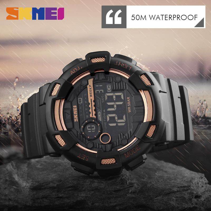 SKMEI Men Sports Watches Waterproof Digital Watch Back Light LED Chronograph Shock Double Time Wristwatches 1243