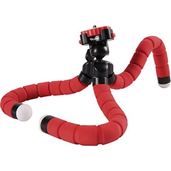 ROLLEI Monyet Pod Adaptif Mini Tripod Anda Bepergian With Kaki Fleksibel, Incl. Bola Kepala atau Pelepasan Rilis Cepat-Merah-Internasional