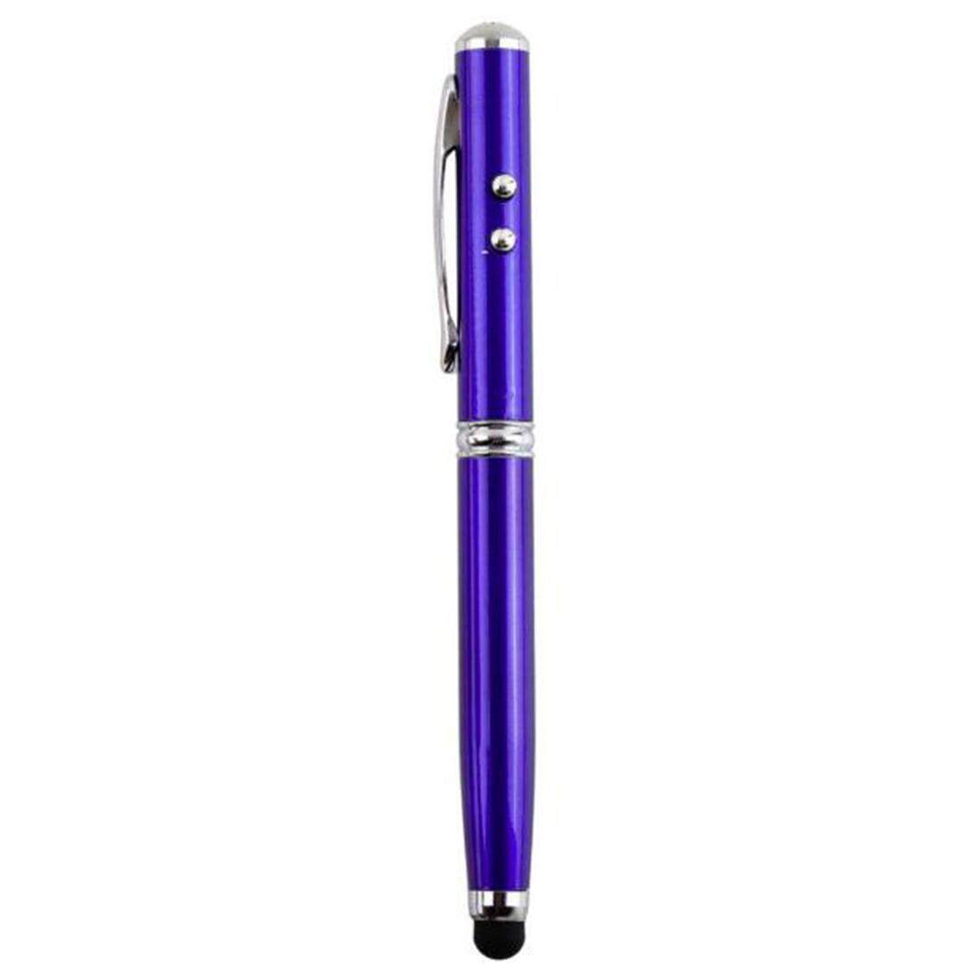 Noyokere Jual Panas Bagus Baru 4 Dalam 1 Ujung Karet Lembut Laser Penunjuk LED Senter Pena Stylus Layar Sentuh beberapa Warna-Internasional
