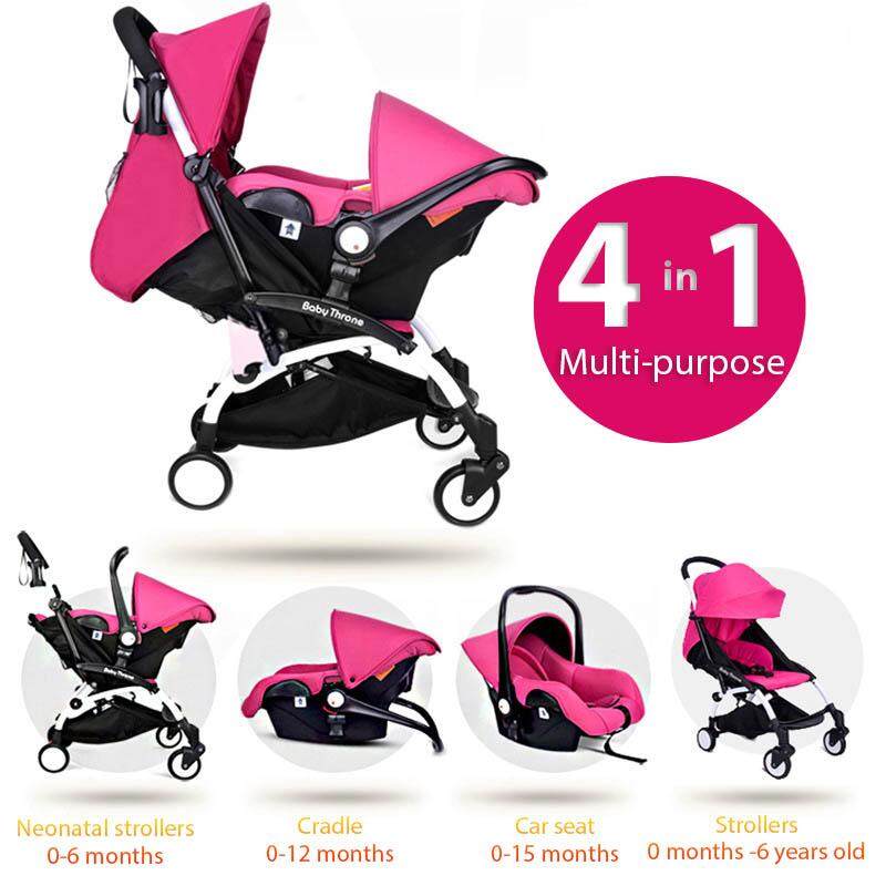 4 In 1 Foldable Steel Travel System Baby Stroller Pram Child Car Safety W Bag Intl Singapore