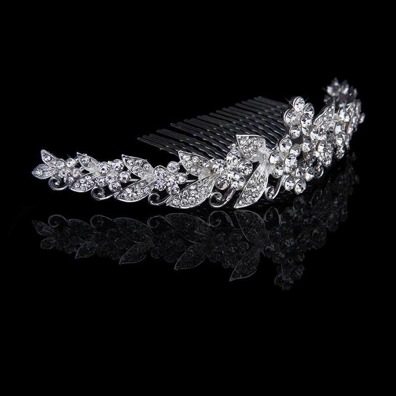 Bride Bridesmaids Wedding Party Tiara Rhinestone Crown Comb Pin - 3 .