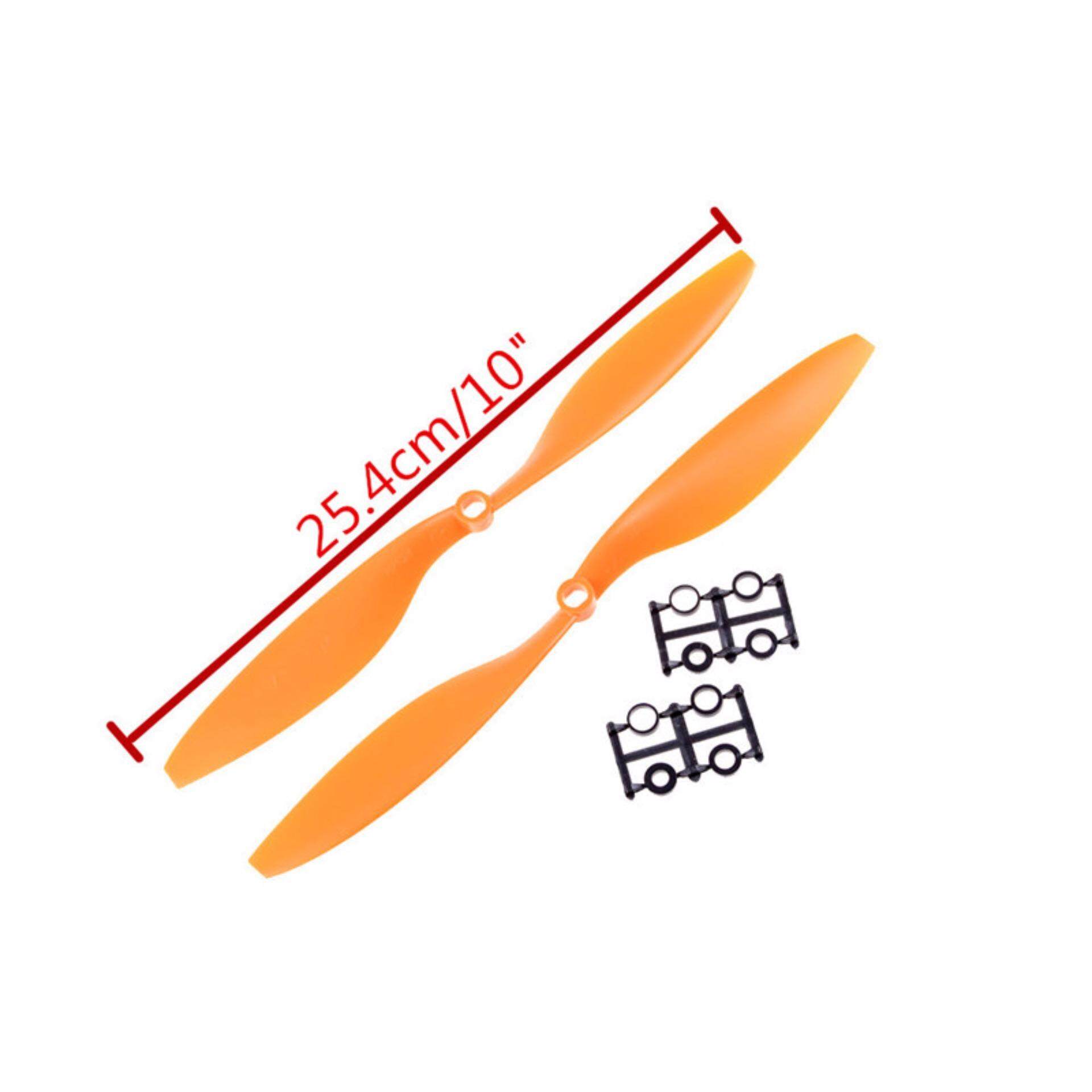 2 Pasang (4 Pcs) 1045 10X4.5 Mesin Pendorong CW CCW Prop untuk Kendaraan Udara Multicopter dan Quadcopter Merk RC Orange