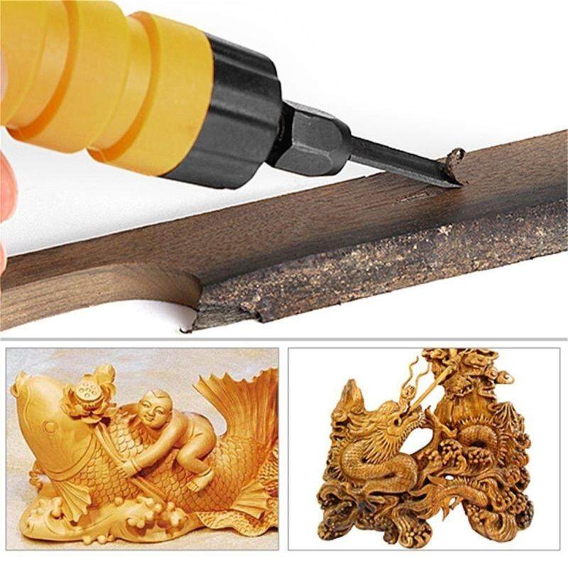 ERA Electric Chisel Carving Tool Wood Carving Machine Woodworking Tools Engraving Furniture Flexible Crankshaft Small Spanner Yellow - intl