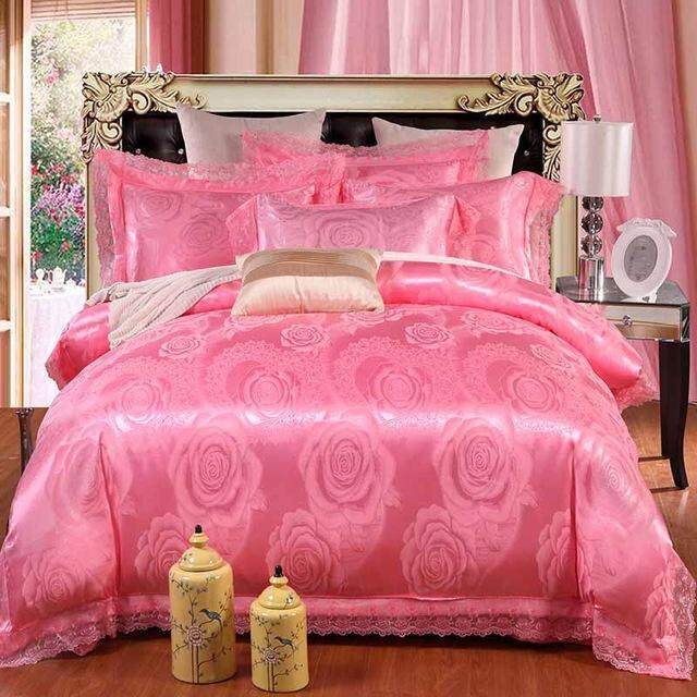 100 Cotton Jacquard Bedding Set Black Luxury Printed Bed 100 Cotton Jacquard Bedding Set Black Luxury Printed Bed Sheet 4pcs Queen King Size Duvet Cover Sets