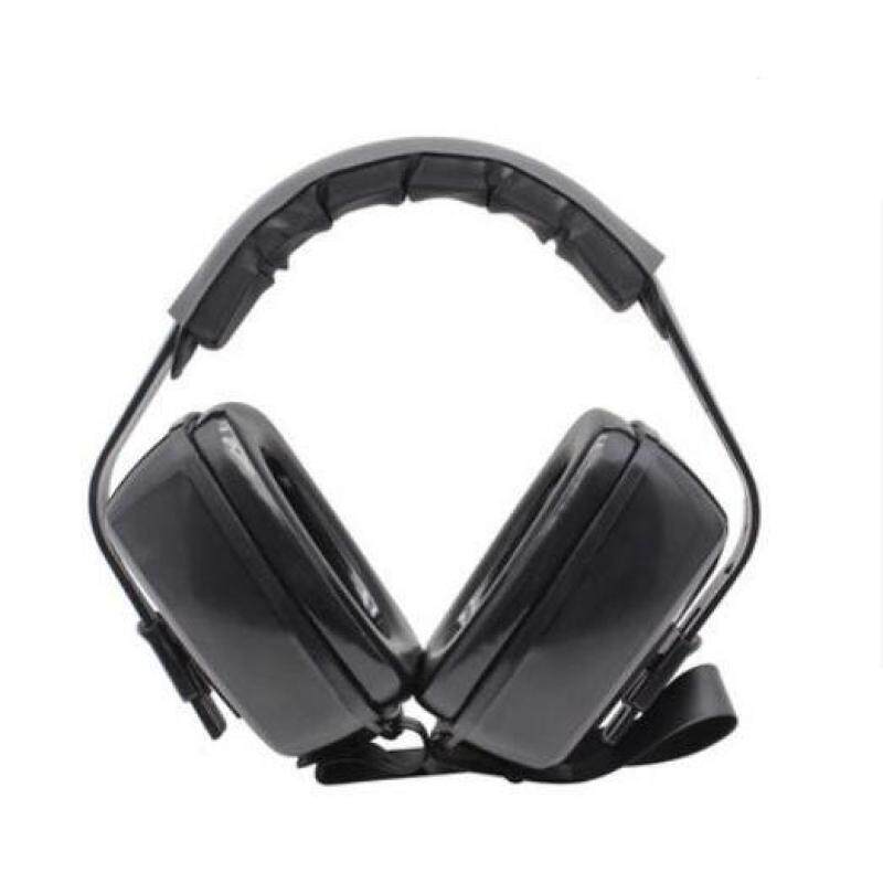Head-mounted soundproof earmuffs Noise-proof earmuffs - Black