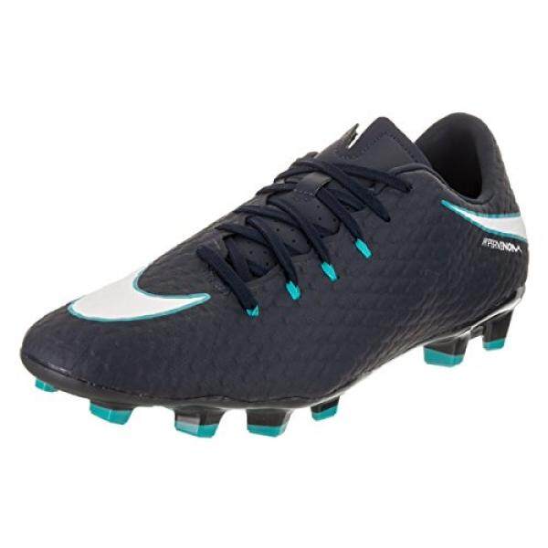 Nike Pria HYPERVENOM PHELON III FG Obsidian/Putih/Gamma Biru Sepak Bola Cleat 9.5 Pria AS-Internasional