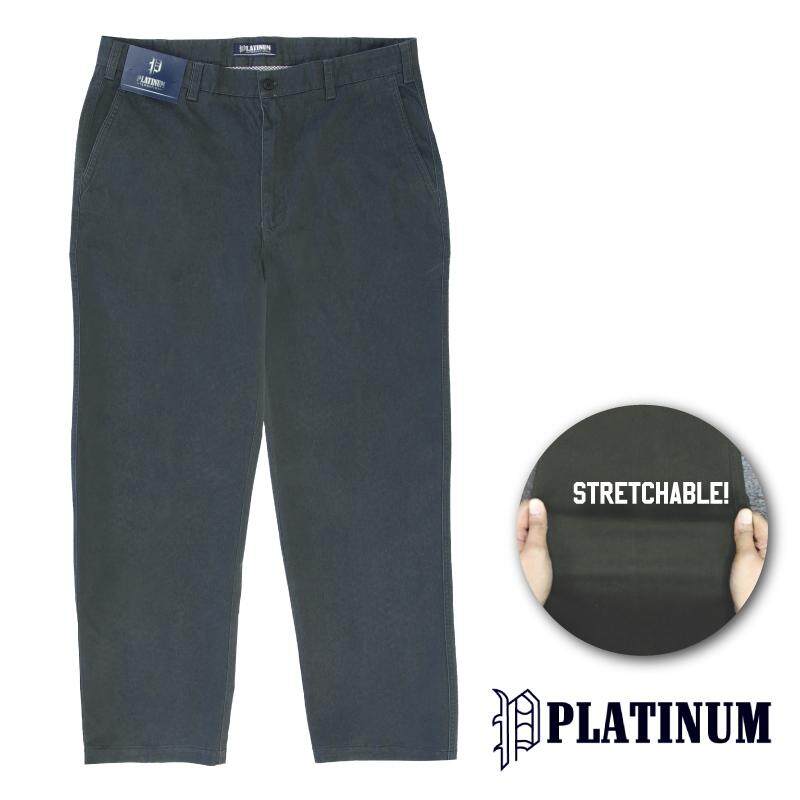PLATINUM BIG SIZE Stretchable Fine Cotton PM653 (Dark Grey)