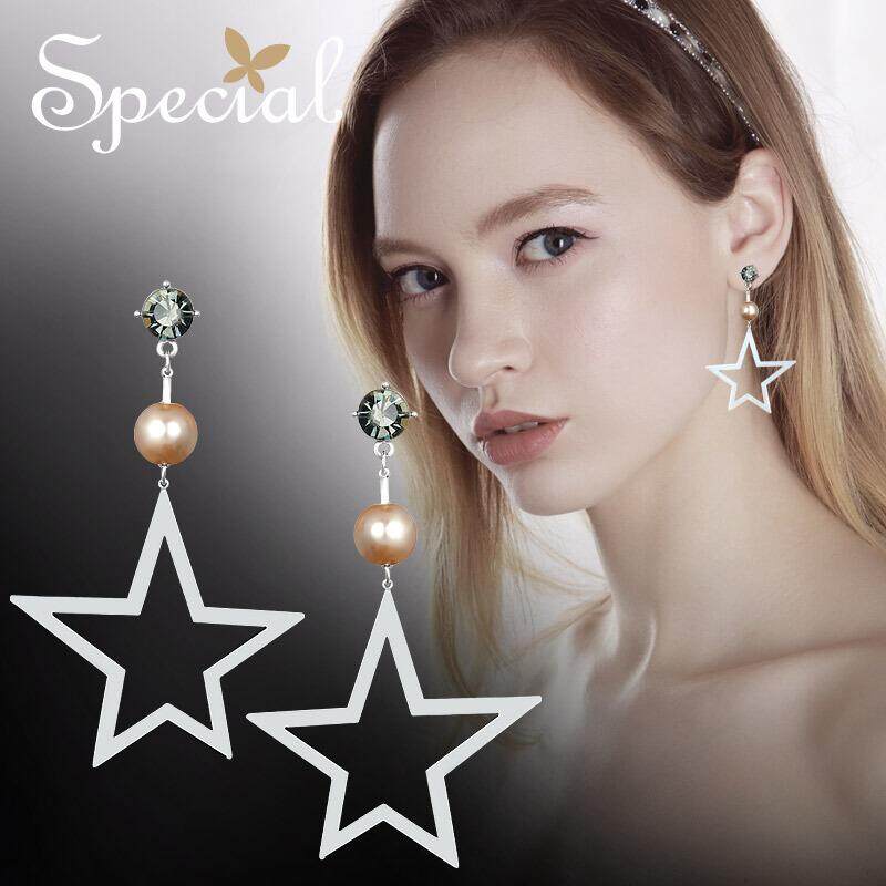 Special European and American Fashion Earrings Earrings Ear Stud Earrings Women's Earrings Secret Star Women's Day Weight 5.43g / per - intl