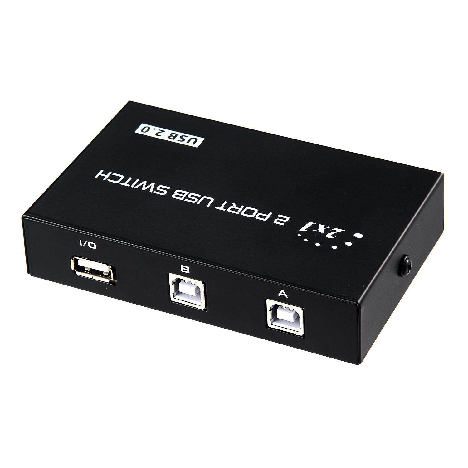 yydsop Manual USB 2.0 Sharing Selector Switch Box, 2 Device To 1 Sharing Switch For PC Computer Scanner Printers Projector Camera Keyboard And Hubs - intl