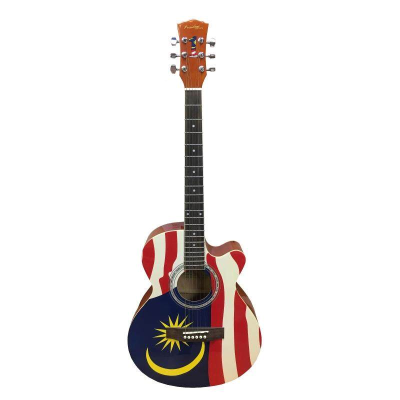 President Flag Designed 40inch Acoustic Guitar AG-201-with Headstock 1 Malaysia Malaysia