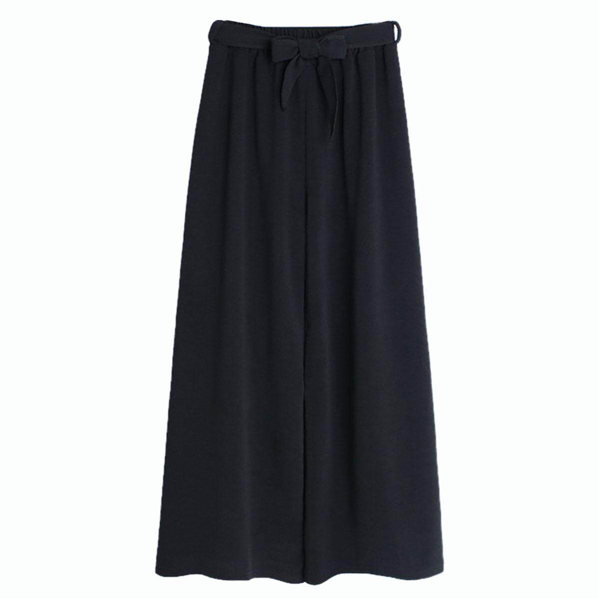 Wide Leg Pants Fashionable High Waist Cropped Pants Palazzo Pants with Waist Belt