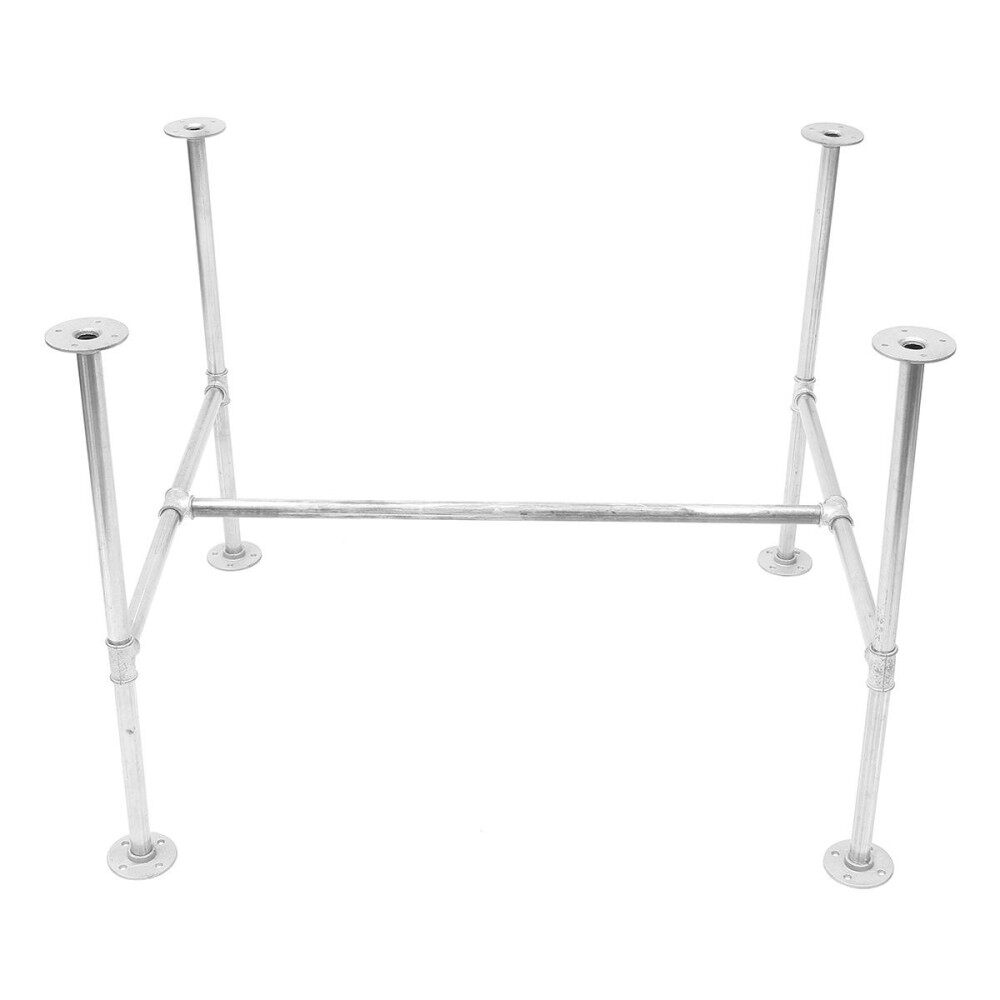 GALVANISED METAL PIPE TABLE BASE INDUSTRIAL DINING KITCHEN GARDEN TABLE DIY BAR(180cm)