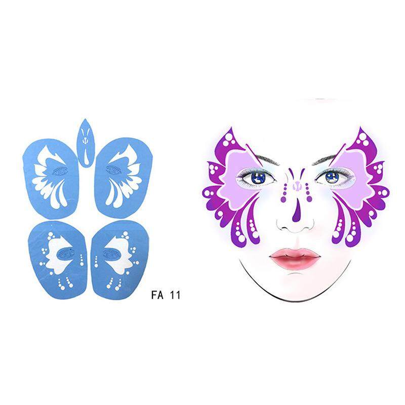 Lembut Wajah Badan Airbrush Henna Cat Stencil Sementara Tato Lukisan Desain Dapat Digunakan Kembali Template untuk Palsu Tatoo Barang Gratis- internasional