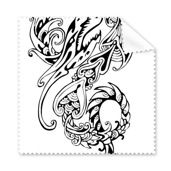 Cina Line Lukisan Cina Naga Seni Budaya Tradisional Kain Pembersih Kaca Kain Lap Hadiah Pembersih Layar HP 5 Pcs-Intl