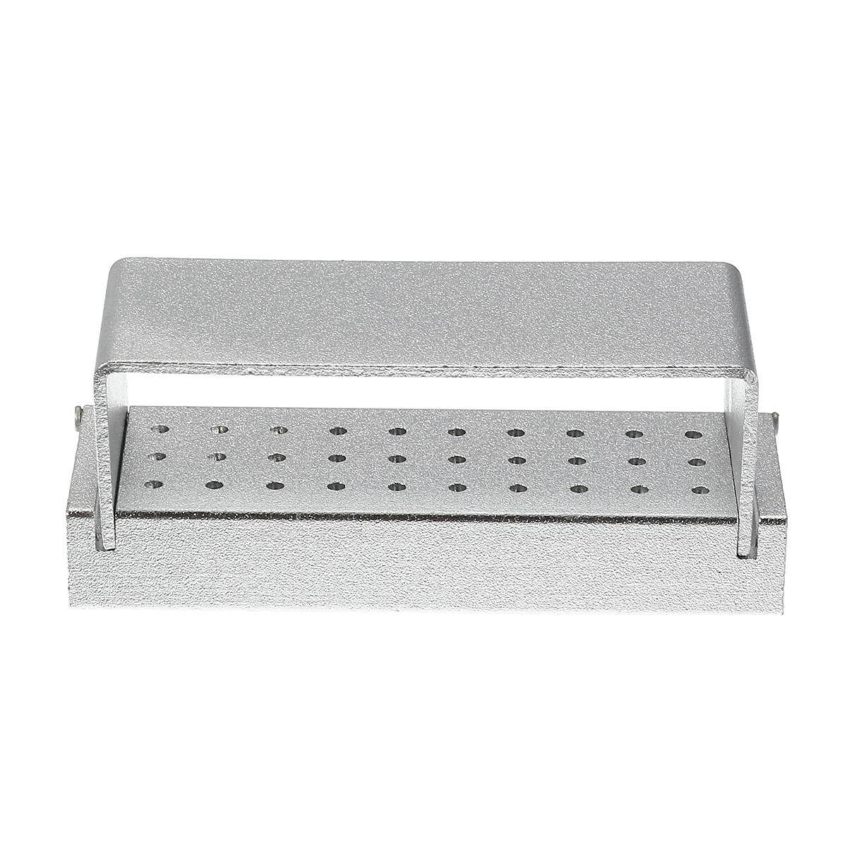 2PCS 30 Holes Dental Bur Holder Stand Autoclave Disinfection Box Case