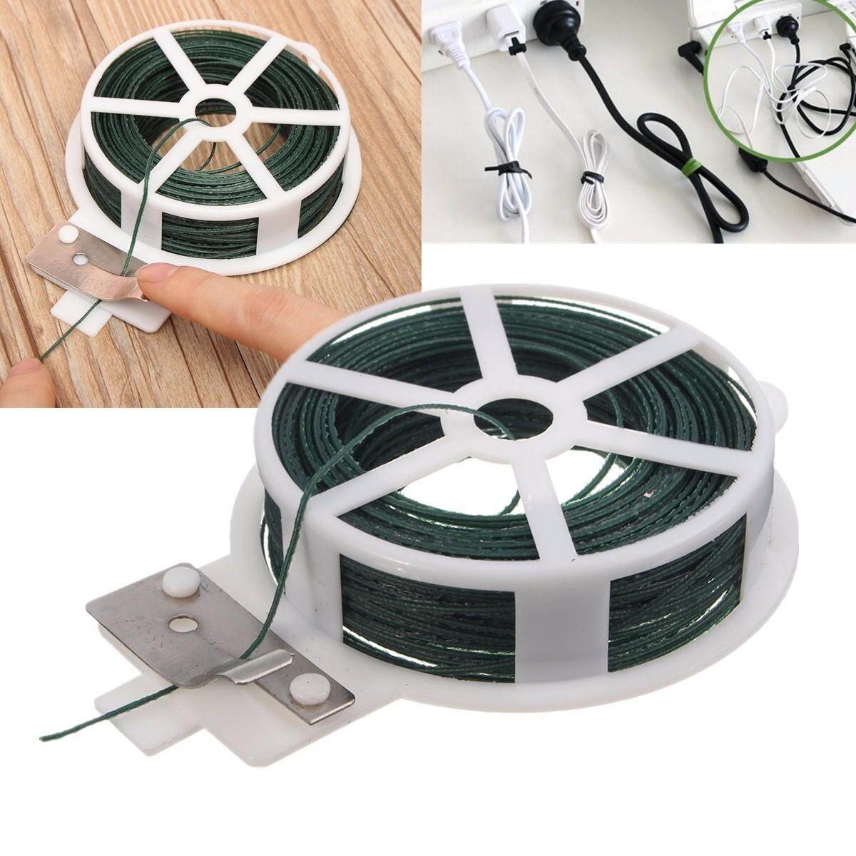 2 Pcs Portabel 30 M Gulungan Ikatan Kawat Hijau Taman Kabel & Berkebun Pendaki Slicer-Internasional