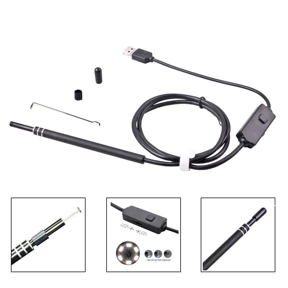 Voovrof 2-In-1 USB Endoskopi USB HD Visual Sendok Telinga Multifungsi Membersihkan Telinga Earpick dengan Kamera Mini Telinga Membersihkan Alat-Intl