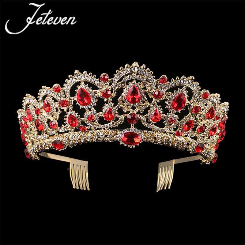 The new crown jewels with the crown south Korean water diamond wedding crown popular bride crown wedding dress accessories - intl