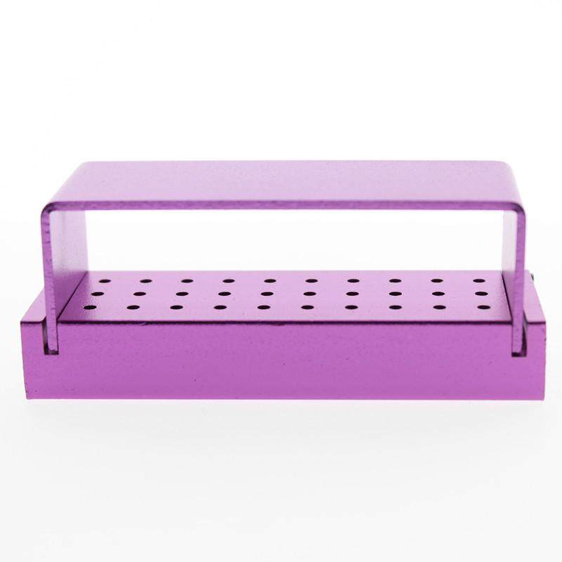 30 Holes Dental Bur Holder Stand Autoclave Disinfection Box Case
