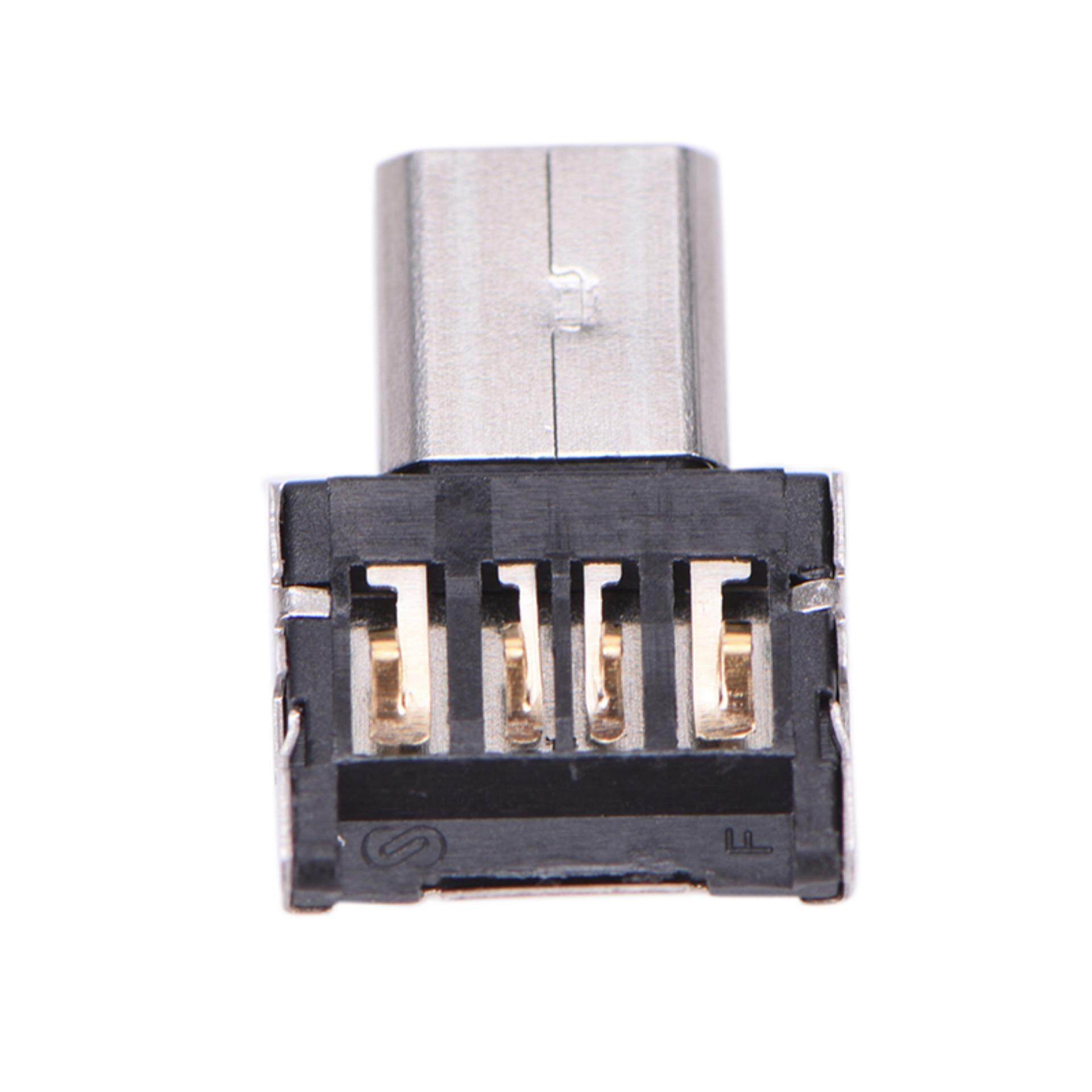 Nyaman Normal USB Ke Mikro Usb OTG Konverter Adaptor untuk Samsung Xiaomi LG Sony TCL HTC Hitam