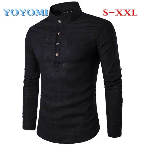 YOYOMI Linen Shirt summer Men Linen Cotton Blended Shirt KURTA VIRAL
