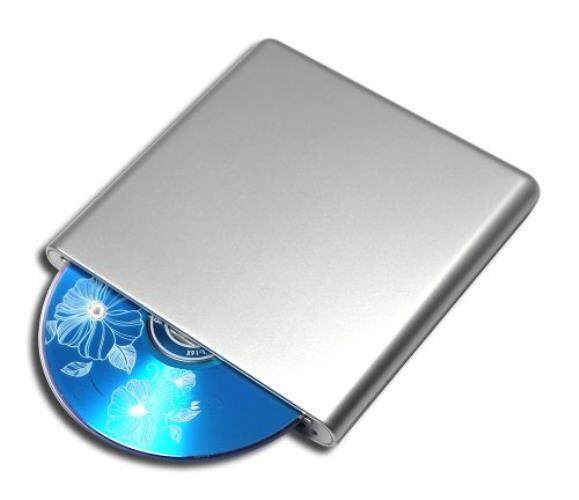 Brand New External USB 2.0 BD-ROM Combo Blu-ray Player for Toshiba Mini NB NB100 NB200 NB205 NB300 NB305 NB500 NB520 NB550D NetBook PC 8X DVD+-RW DL 24X CD Writer Portable Optical Drive Silver - intl