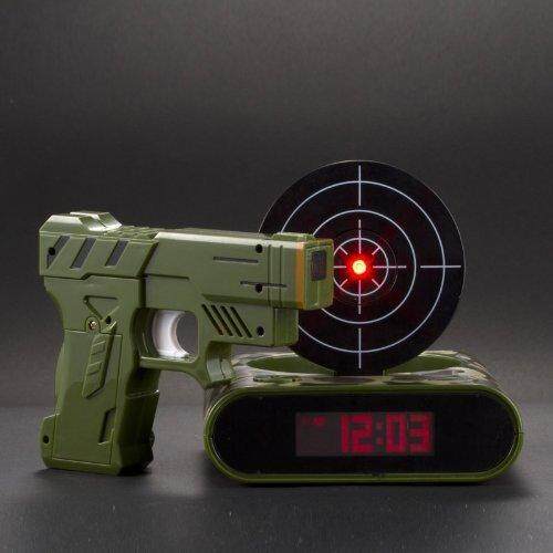 Best-Mall Novelty Battery Powered Infrared Laser Target Shooting Gun Alarm Clock-Best Gift For Kids(Camoflage,Backlight)