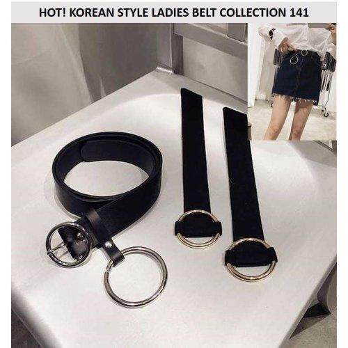 [Pre-Order] HOT! Korean Style Women Belt Collection 141 - 2858 (Black)(ETA: 2022-08-31)