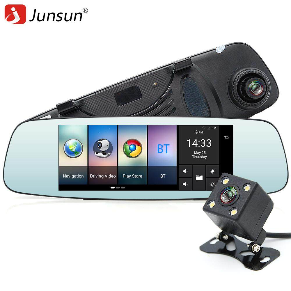 Junsun A800 Multifungsi WIFI Perekam Menyetir Mobil Portable Auto DVR Dual Len Kamera Belakang-Intl