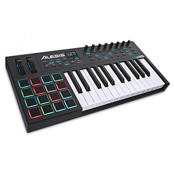 Alesis VI25 Canggih 25-Kunci USB Alat Musik Keyboard MIDI & Drum Pengontrol Gamepad (16 Bantalan/8 Tombol/24 Tombol)