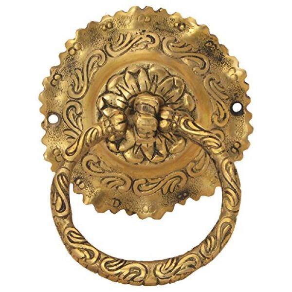 Bharat Haat Dekoratif Kuningan Pintu Knocker-Internasional