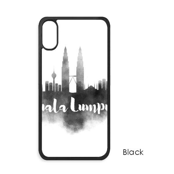 Kuala Lumpur Malaysia Landmark Tinta Kota untuk iPhone X Case S Telepon Case Apple Sarung Case Hadiah-Internasional