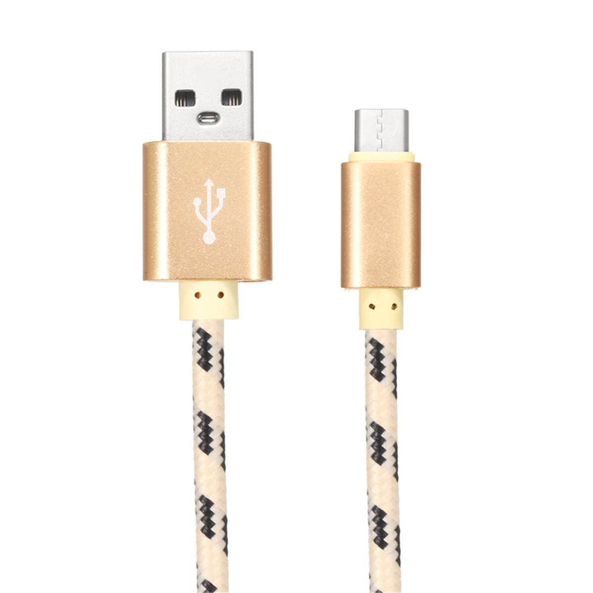 Baru Nilon Menenun Tipe Usb C Cepat Pengisian Kabel Tanggal untuk Samsung Xiaomi Huawei-Internasional