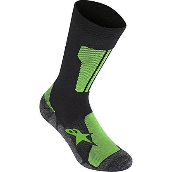 Alpinestars Mens Crew Socks, Medium, Black Bright Green - intl