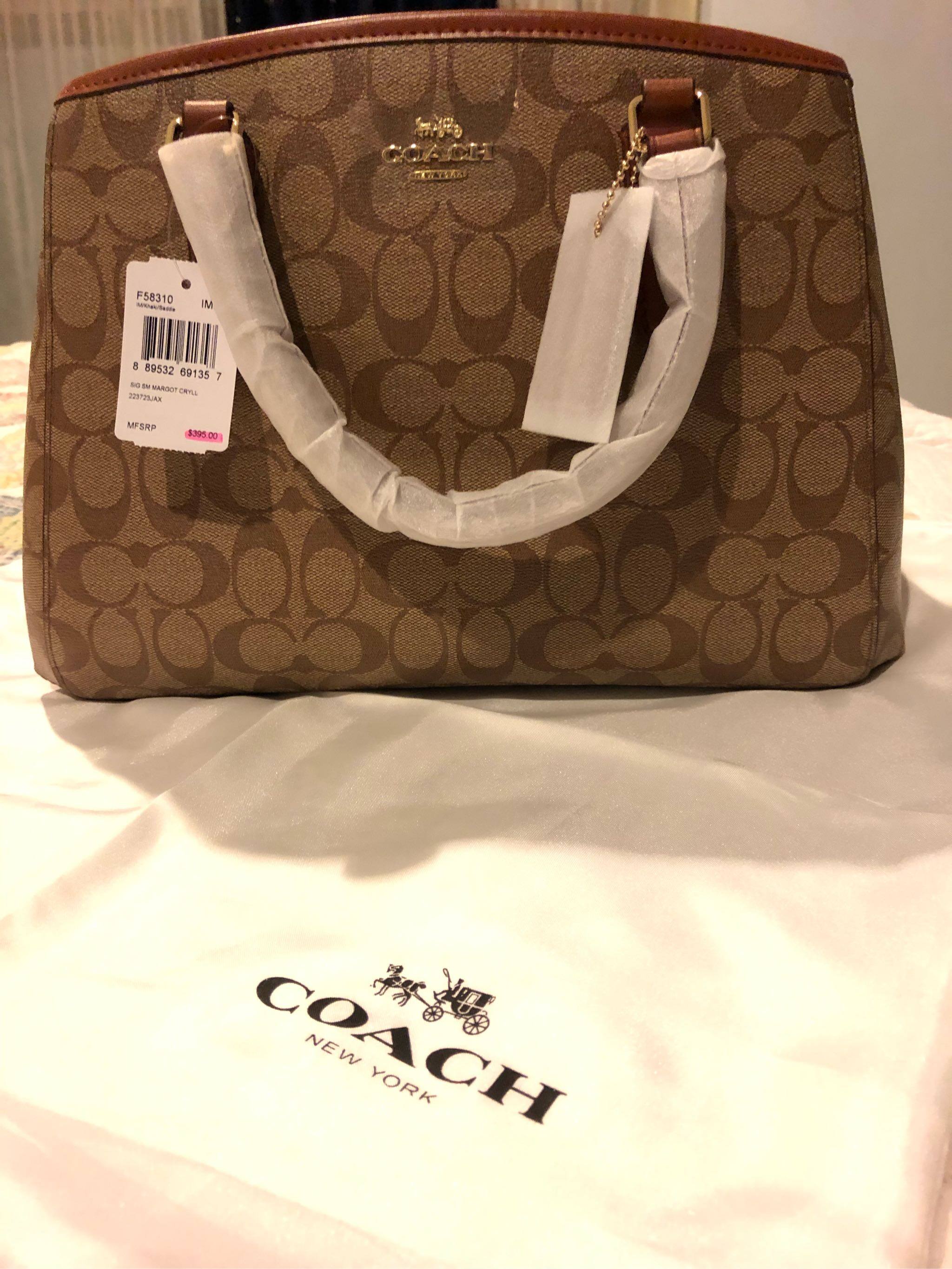 Coach F58310 [NWT] SMALL MARGOT CARRYALL Top Handle IN SIGNATURE
