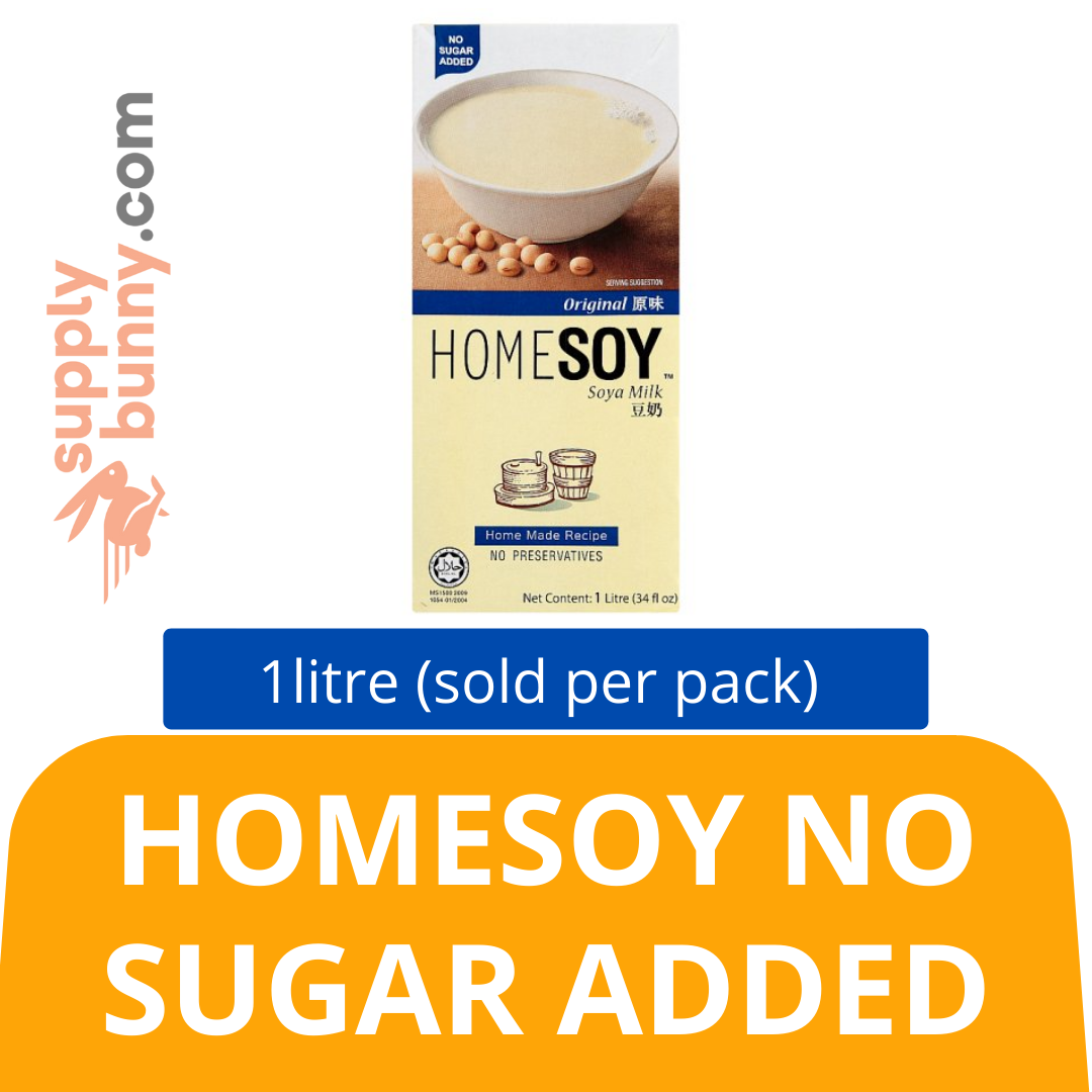 Homesoy No Sugar Added 1Litre (sold per pack) 家乡无糖豆奶 PJ Grocer Minuman Homesoy Tanpa Gula