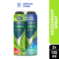Rexona Men Spray Deodorant Natural Cool Fresh Lime Twinpack 2x135ml