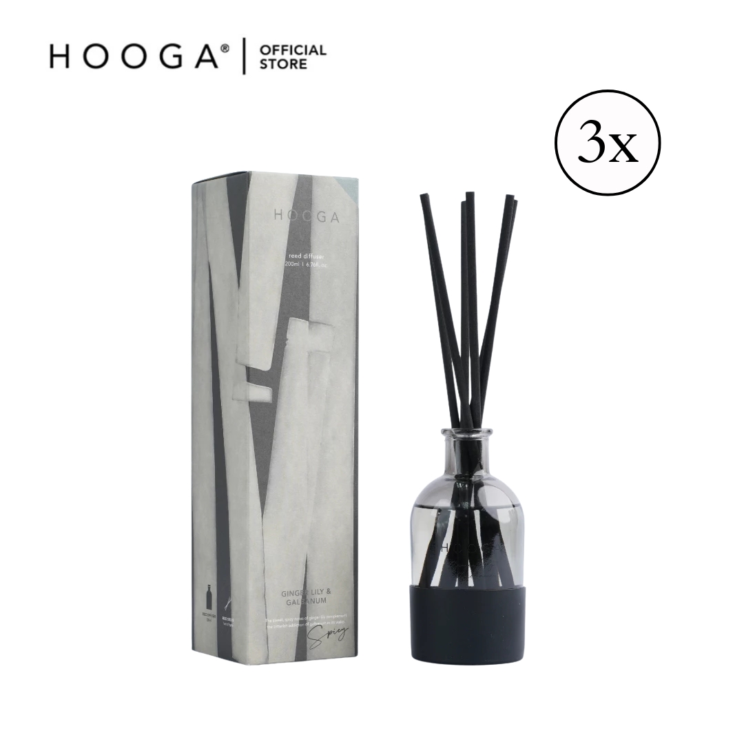 [CLEARANCE] HOOGA Black Series Reed Diffuser 200ML (BUNDLE OF 3)