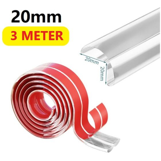 2m Transparent PVC Baby Protection Strip With Double-Sided Tape Anti-Bumb Safety Table Edge Guard Corner Protectors
