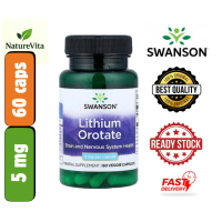 [Ready Stock] Swanson Lithium Orotate 5mg 60 veg capsules Support healthy mood