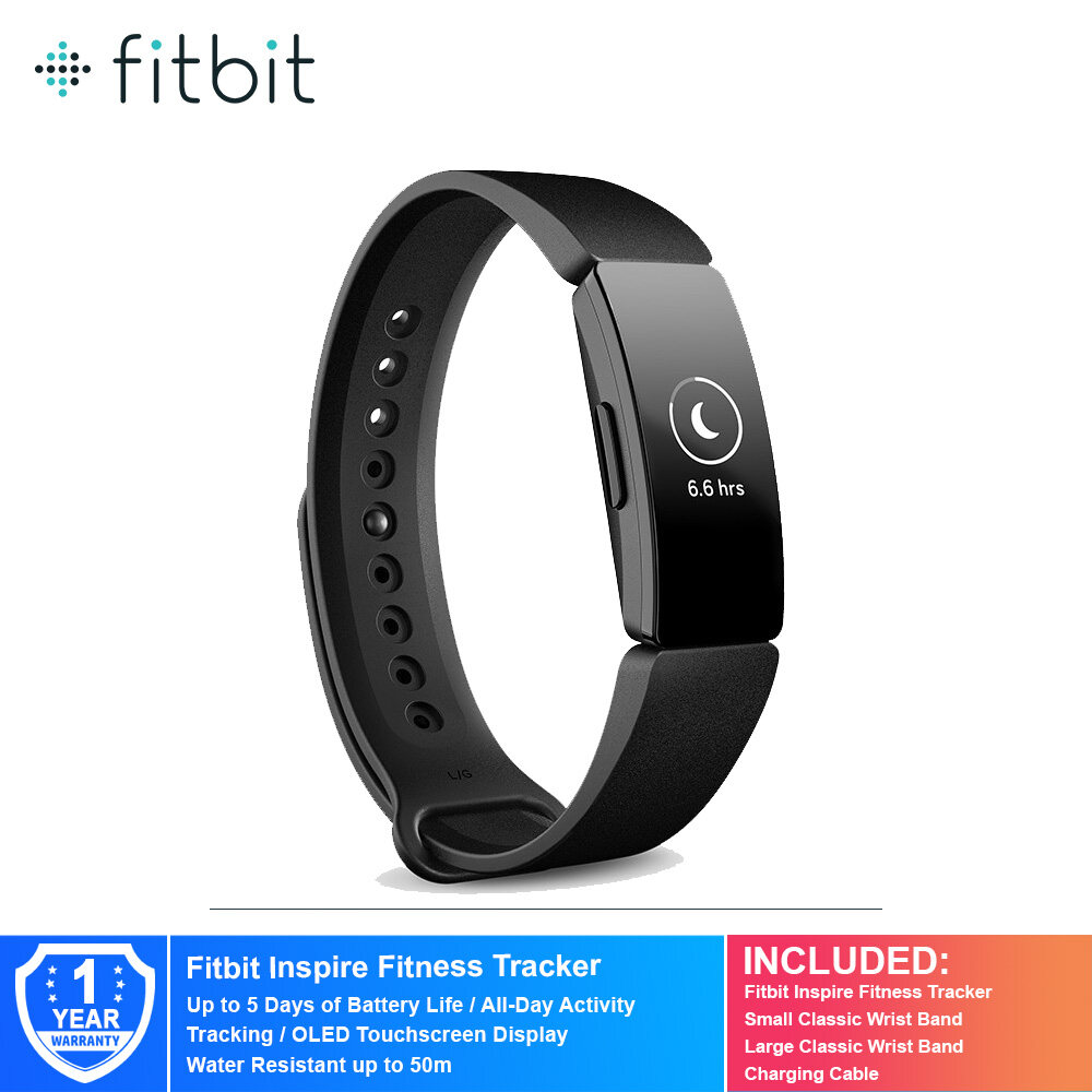 Fitbit Inspire Fitness Tracker Black Sangria Fb412