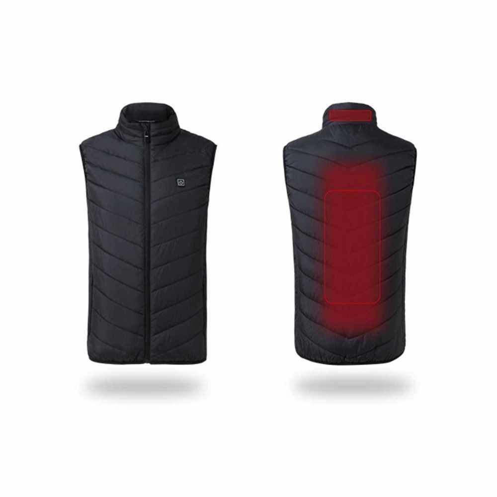 2019 Electric USB Heated Warm Security Intelligent Autumn and Winter Vest Men Women Heating Coat Jacket for Motorcycle Travelling Skiing Hiking (M)