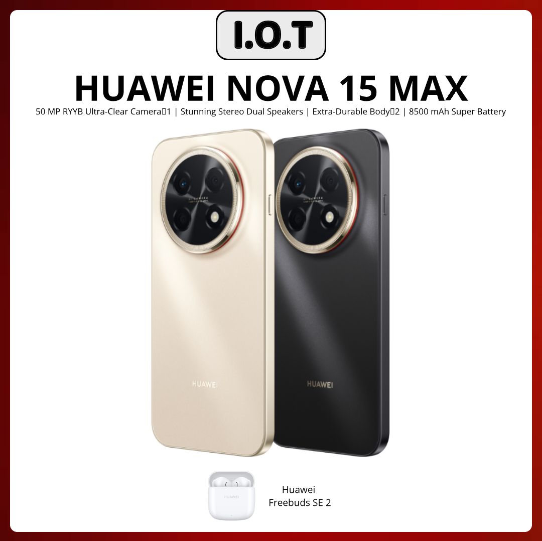 Huawei Nova 15 Max ((8GB+8GB)+256GB) - 100% Original