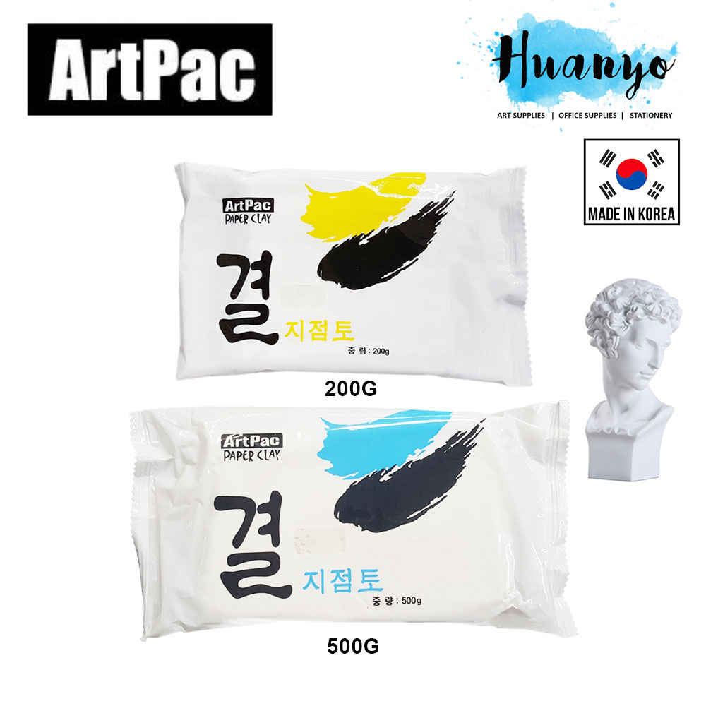 [HUANYO] Artpac Modeling Air Hardening Paper Clay - 200G / 500G (Natural White)