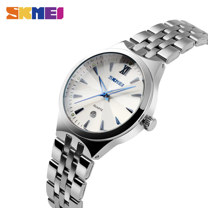 Skmei đồng hồ thời trang nữ đồng hồ thạch anh chống nước có ngày tháng bằng thép không gỉ cho nữ 9071