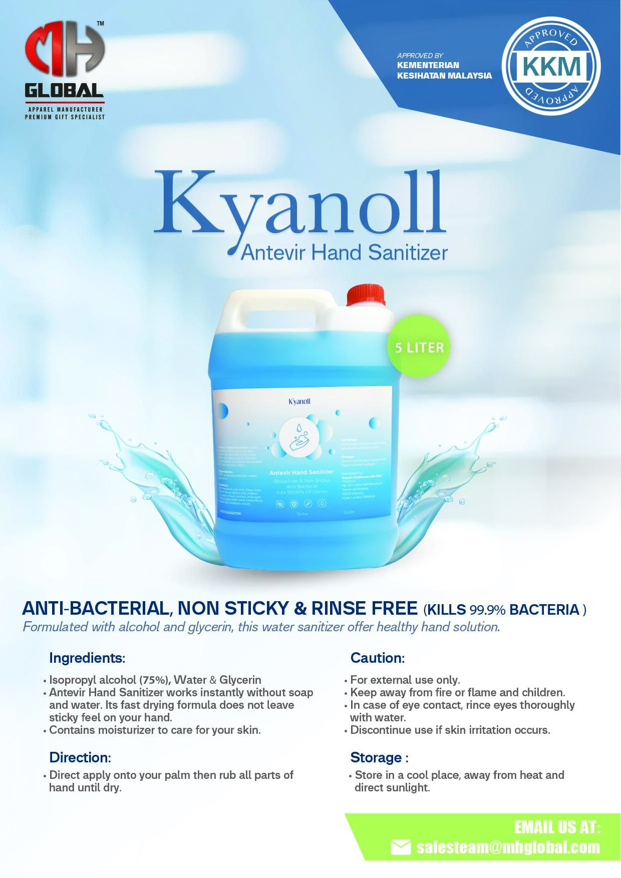 Kyanoll 5L Hand Sanitizer *Ready Stock*