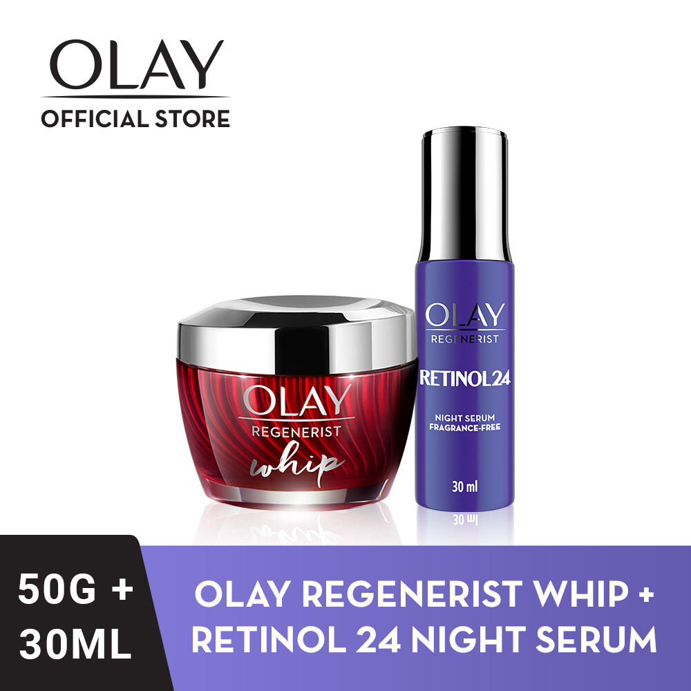 Olay Regenerist RETINOL 24 Night Facial Serum 30ml & Whip 50g