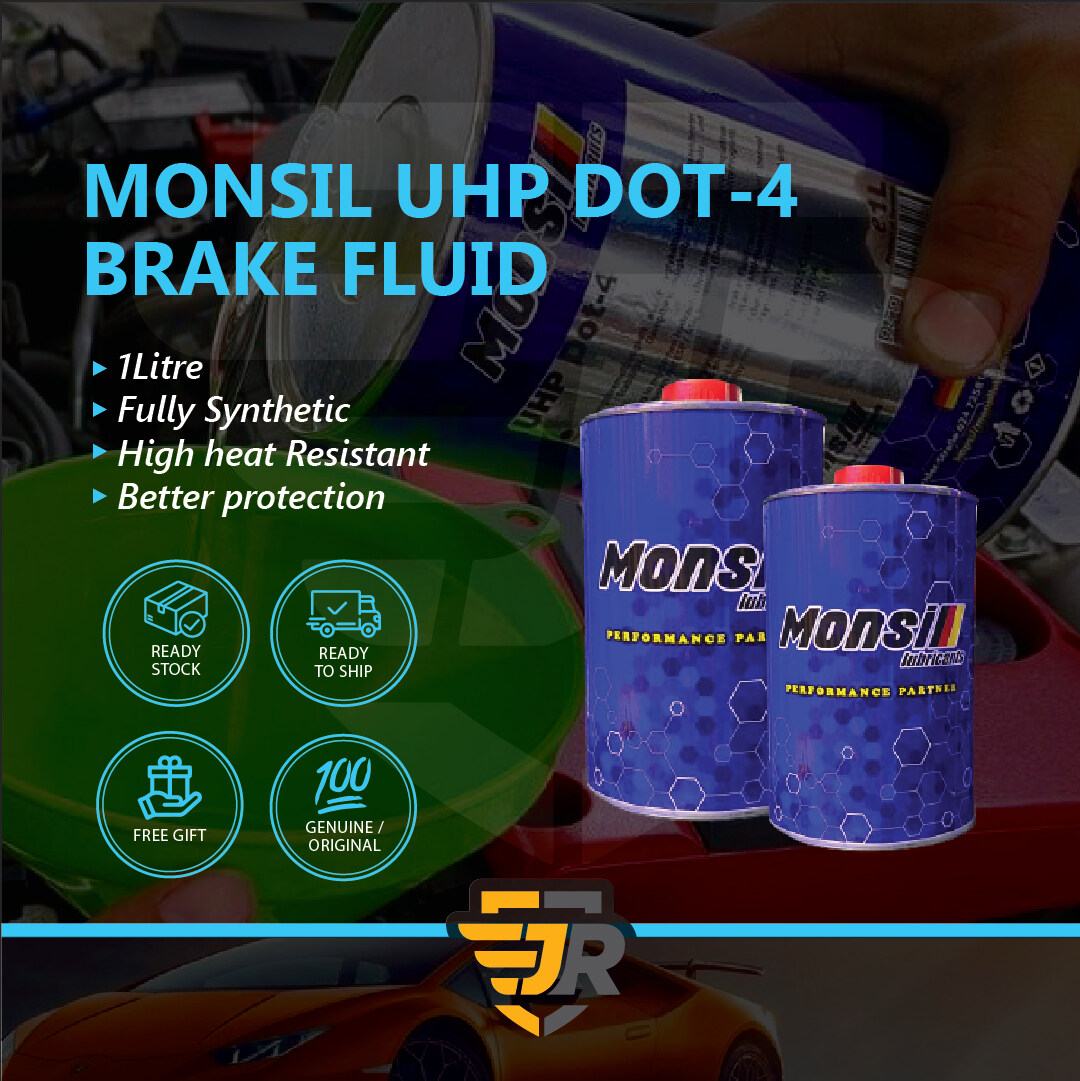 Monsil Brake Fluid Brake Oil UHP DOT 4 1 Liter 1L Minyak Brek Car